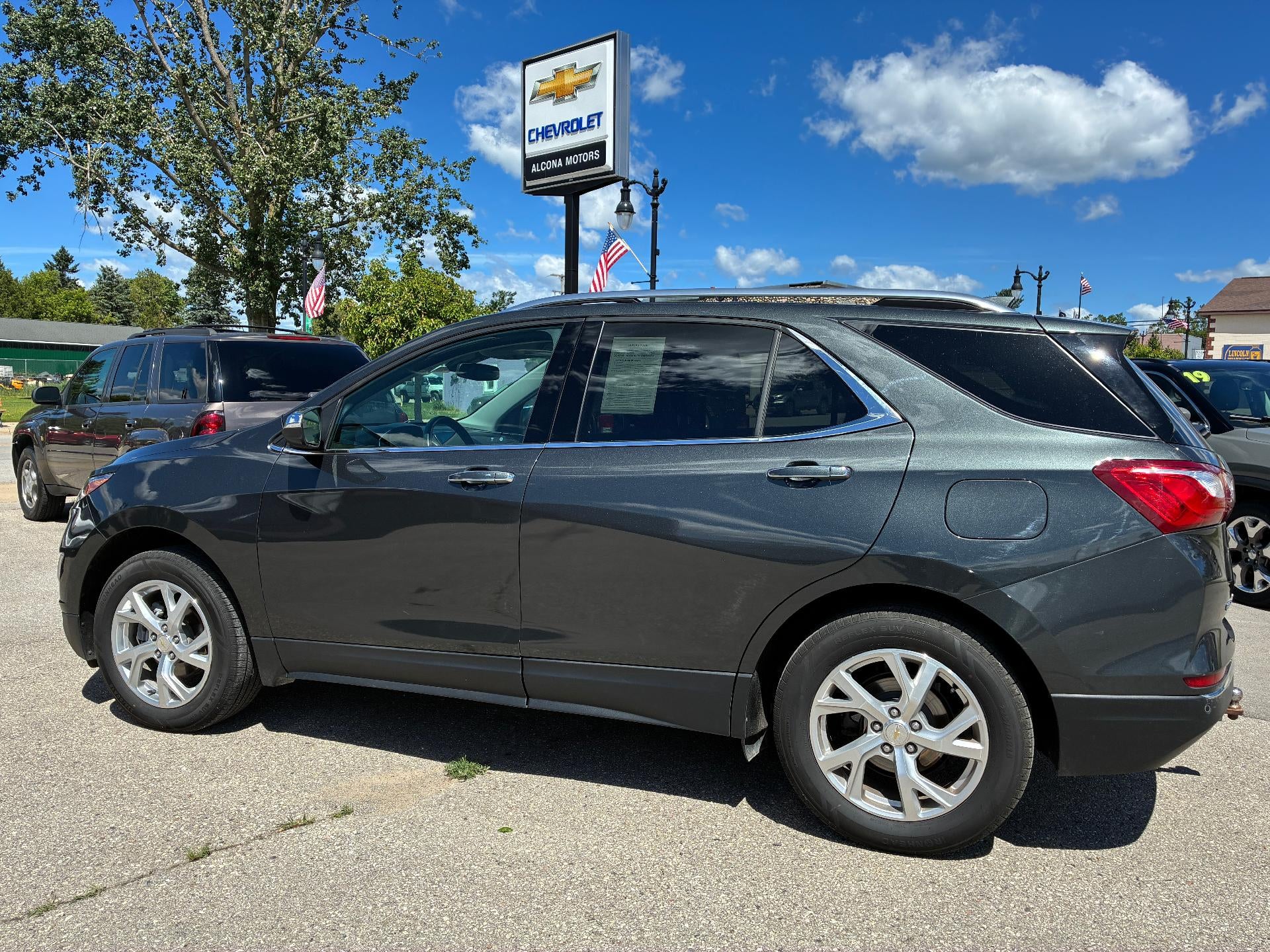 2020 Chevrolet Equinox Premier in Nightfall Gray Metallic — front three-quarter view